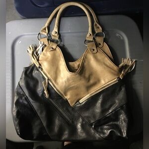 Excellent Condition Black & Tan Shoulder Bag